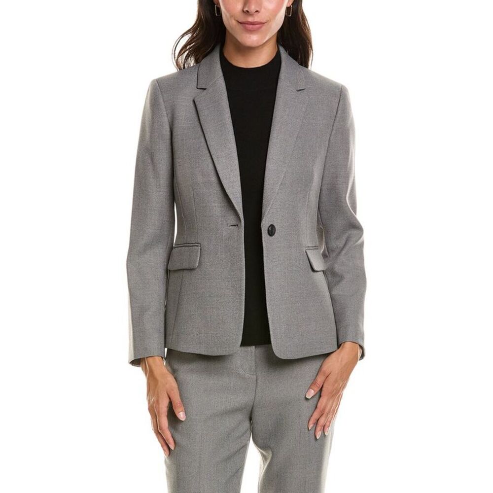 Tahari Asl Womens Petite Blazer, Gray